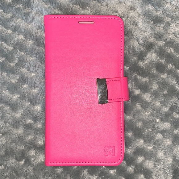 Pink Card holder / iPhone XS case - Picture 1 of 6